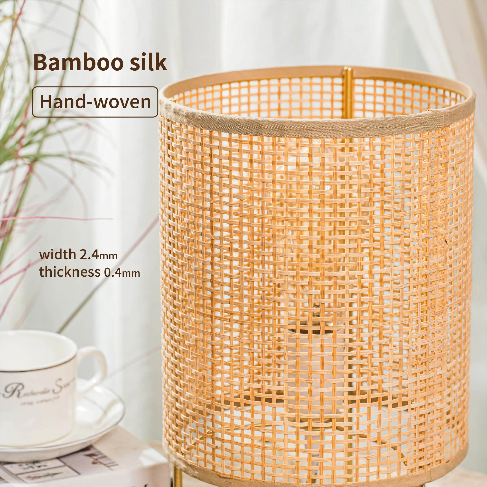 lampe de chevet  design rotin bambou tressé Lampes de Chevets