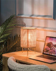 lampe de chevet  design rotin bambou tressé Lampes de Chevets