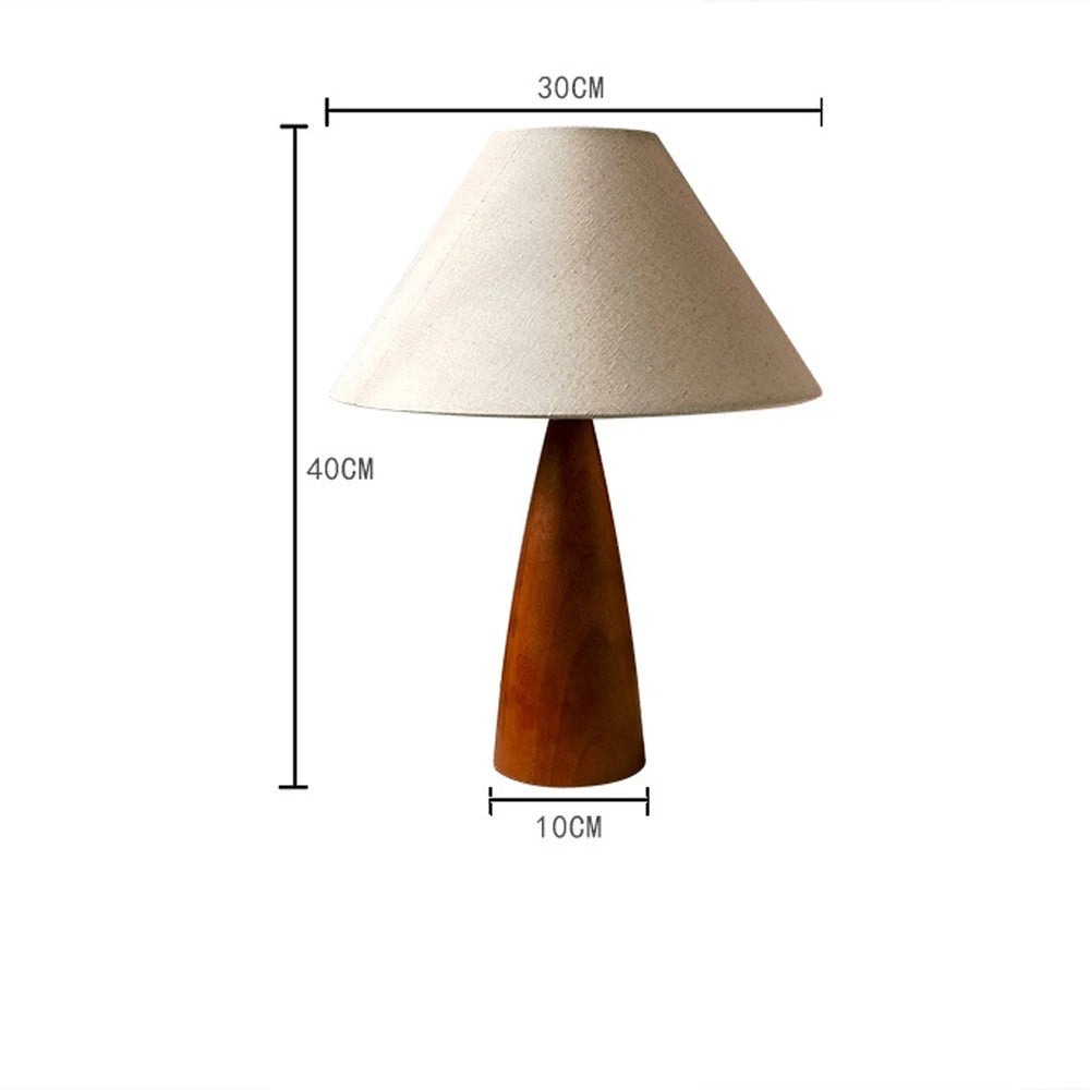 Lampe de chevet Rétro en Bois Massif - Lampe Chevet Design