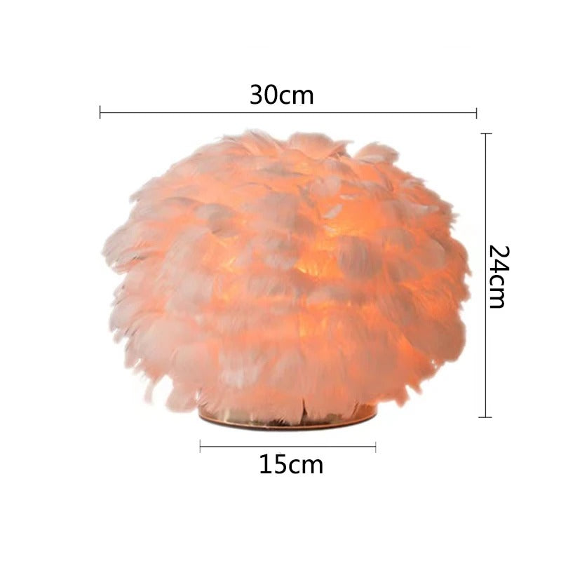 Lampe de chevet design Plumes moderne - Lampe Chevet Design