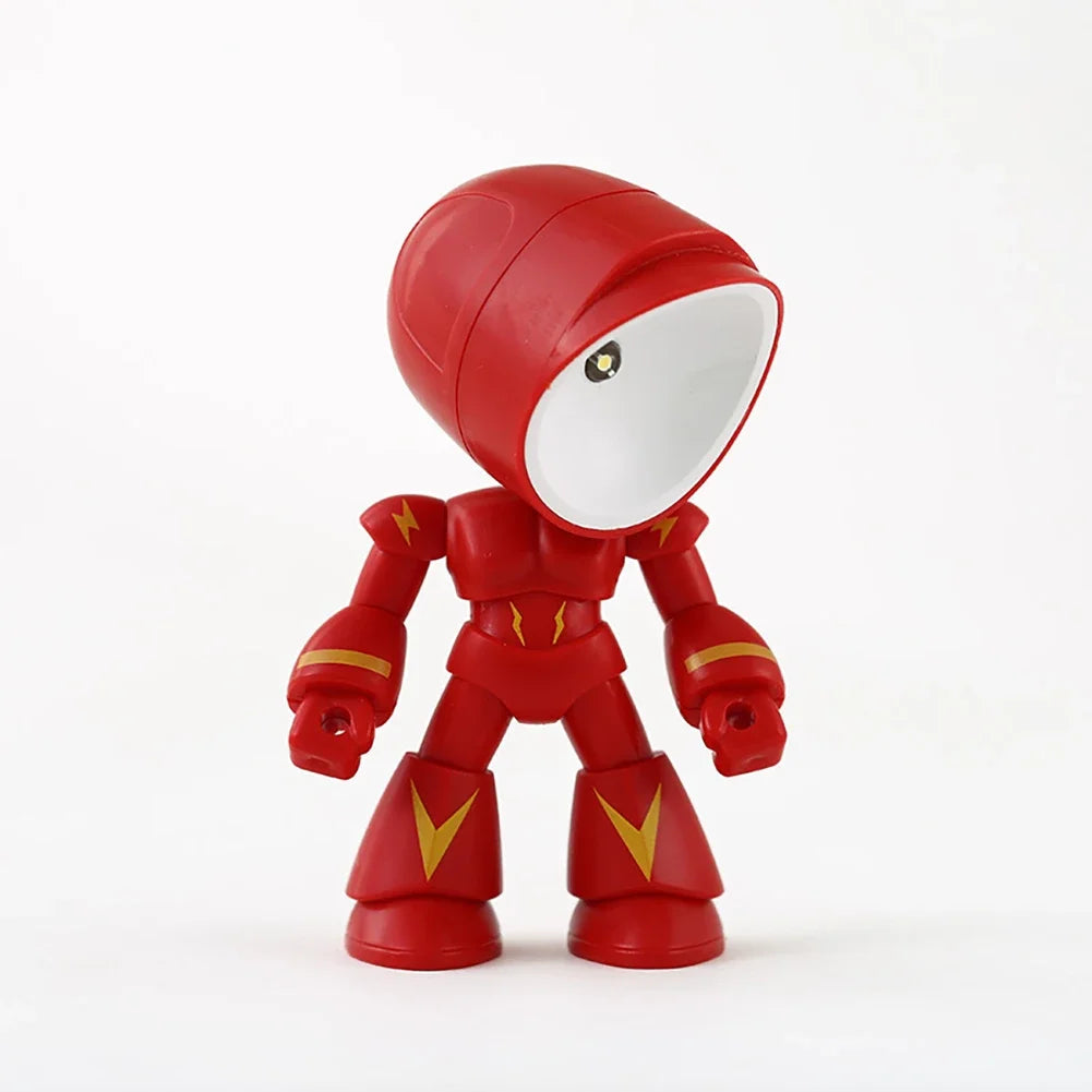 Mini Night Light LED Cartoon Cute Hero Police Desk Lamp Desktop Ornament Bedside Bedroom Table Lights Children Boy Holiday Gifts - Lampe Chevet Design