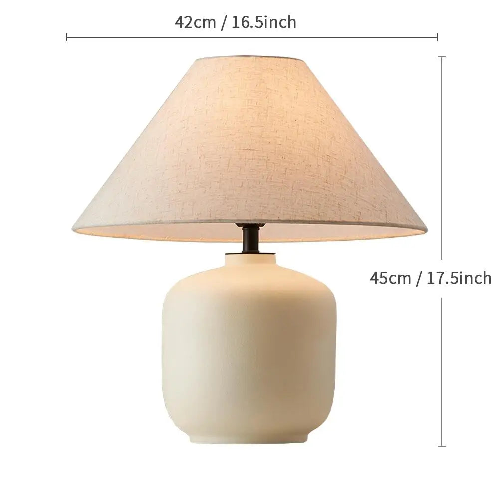 Wabi-sabi Ceramic Table Lamp Bedside Desk Lamp Decoration For Bedroom Light Fixture Japanese-style Table Lamp For Living Room - Lampe Chevet Design