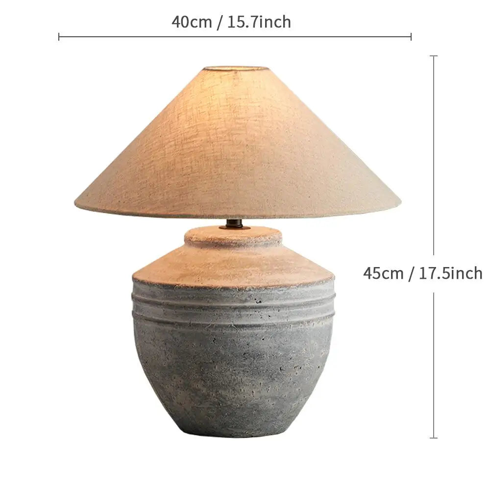 Wabi-sabi Ceramic Table Lamp Bedside Desk Lamp Decoration For Bedroom Light Fixture Japanese-style Table Lamp For Living Room - Lampe Chevet Design