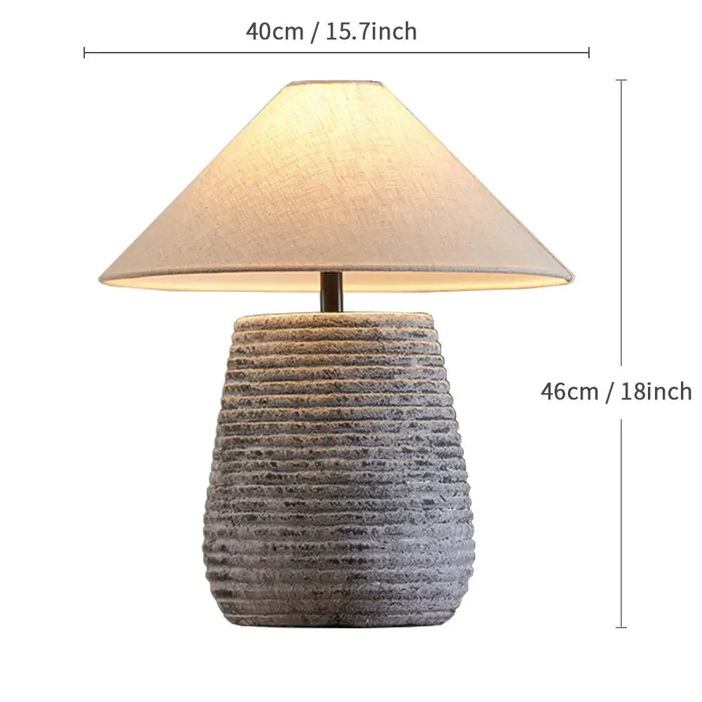 Wabi-sabi Ceramic Table Lamp Bedside Desk Lamp Decoration For Bedroom Light Fixture Japanese-style Table Lamp For Living Room - Lampe Chevet Design