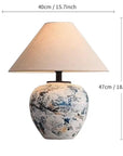 Wabi-sabi Ceramic Table Lamp Bedside Desk Lamp Decoration For Bedroom Light Fixture Japanese-style Table Lamp For Living Room - Lampe Chevet Design