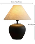 Wabi-sabi Ceramic Table Lamp Bedside Desk Lamp Decoration For Bedroom Light Fixture Japanese-style Table Lamp For Living Room - Lampe Chevet Design