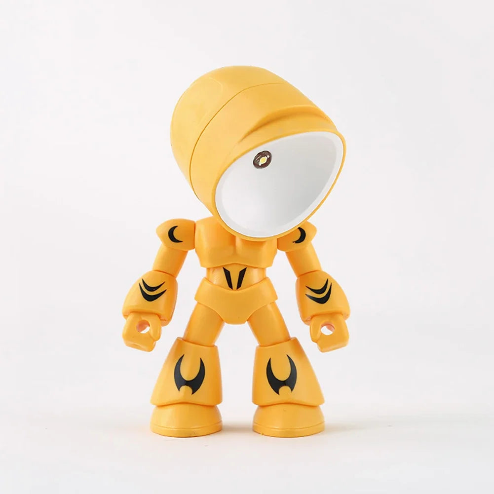 Mini Night Light LED Cartoon Cute Hero Police Desk Lamp Desktop Ornament Bedside Bedroom Table Lights Children Boy Holiday Gifts - Lampe Chevet Design