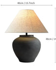 Wabi-sabi Ceramic Table Lamp Bedside Desk Lamp Decoration For Bedroom Light Fixture Japanese-style Table Lamp For Living Room - Lampe Chevet Design