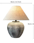 Wabi-sabi Ceramic Table Lamp Bedside Desk Lamp Decoration For Bedroom Light Fixture Japanese-style Table Lamp For Living Room - Lampe Chevet Design
