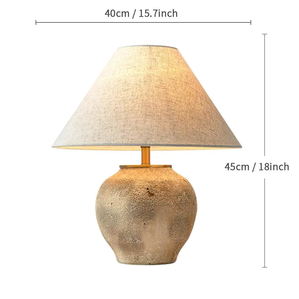 Wabi-sabi Ceramic Table Lamp Bedside Desk Lamp Decoration For Bedroom Light Fixture Japanese-style Table Lamp For Living Room - Lampe Chevet Design