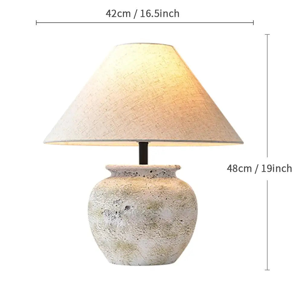 Wabi-sabi Ceramic Table Lamp Bedside Desk Lamp Decoration For Bedroom Light Fixture Japanese-style Table Lamp For Living Room - Lampe Chevet Design