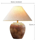 Wabi-sabi Ceramic Table Lamp Bedside Desk Lamp Decoration For Bedroom Light Fixture Japanese-style Table Lamp For Living Room - Lampe Chevet Design